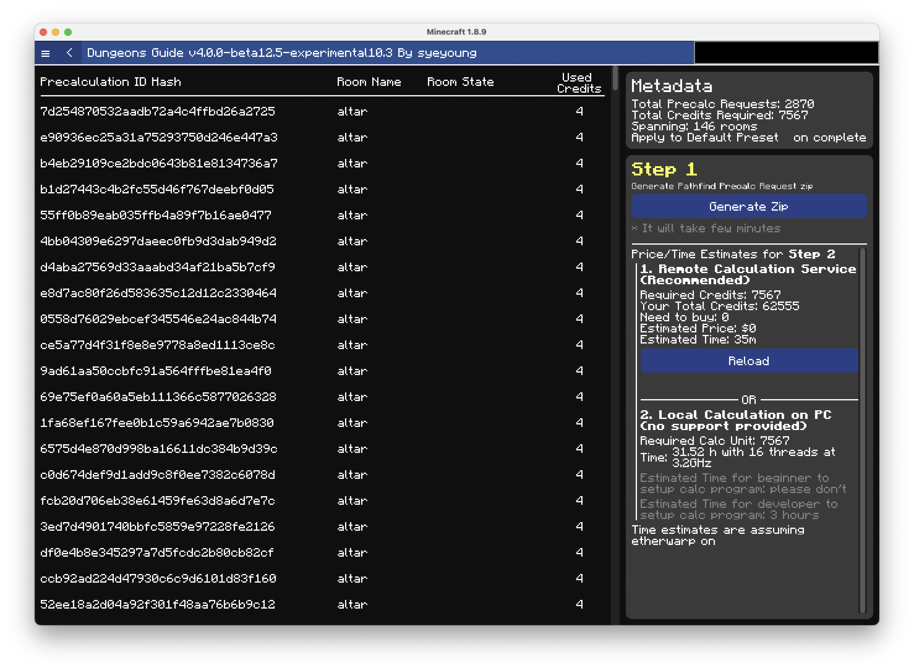 Pathfind Precalculation Request List